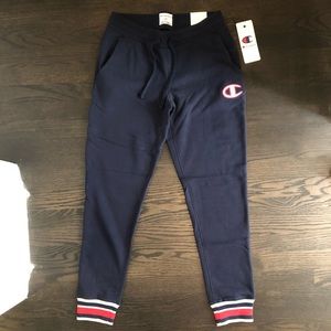 Navy blue lightweight Champion joggers, size Small